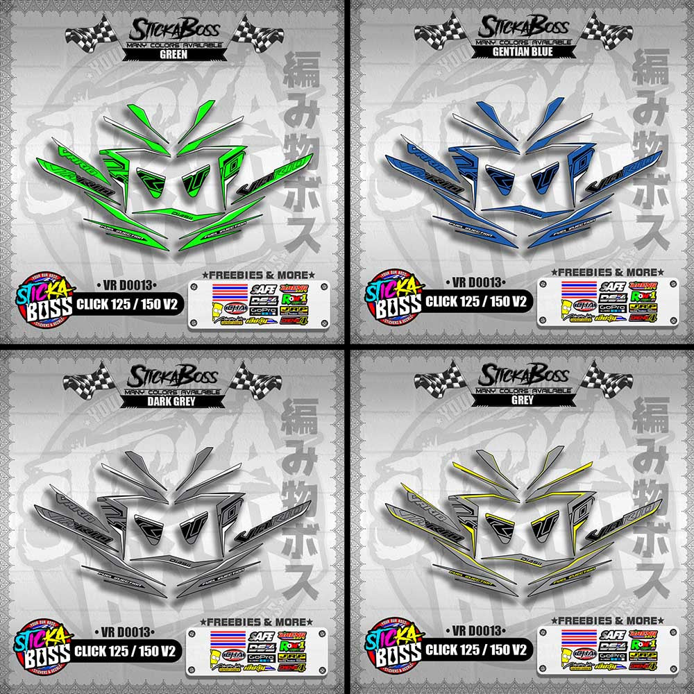CLICK 125 / 150 V2 DECALS ( VR D0013 )【WITH FREEBIES】