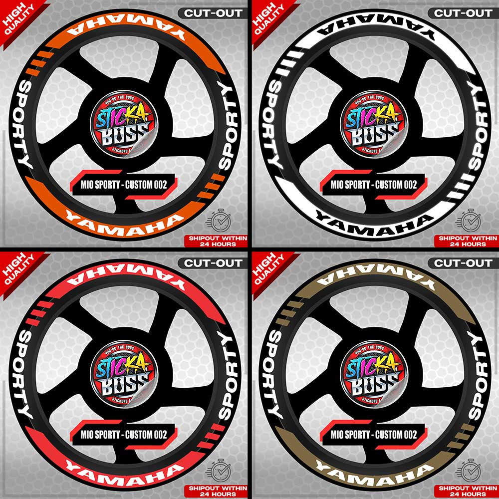 MIO SPORTY MAG STICKER SET ( 2 MAGS ) - CUSTOM 002 | VINYL WATERPROOF CUT-OUT DECALS