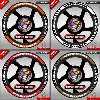 MIO SPORTY MAG STICKER SET ( 2 MAGS ) - CUSTOM 002 | VINYL WATERPROOF CUT-OUT DECALS