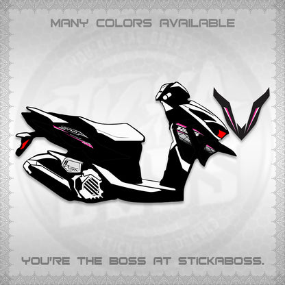 CLICK 125 V4 VARIO DECALS (2026 MODERN STRIPE DESIGN) STICKER KITS BY STICKABOSS