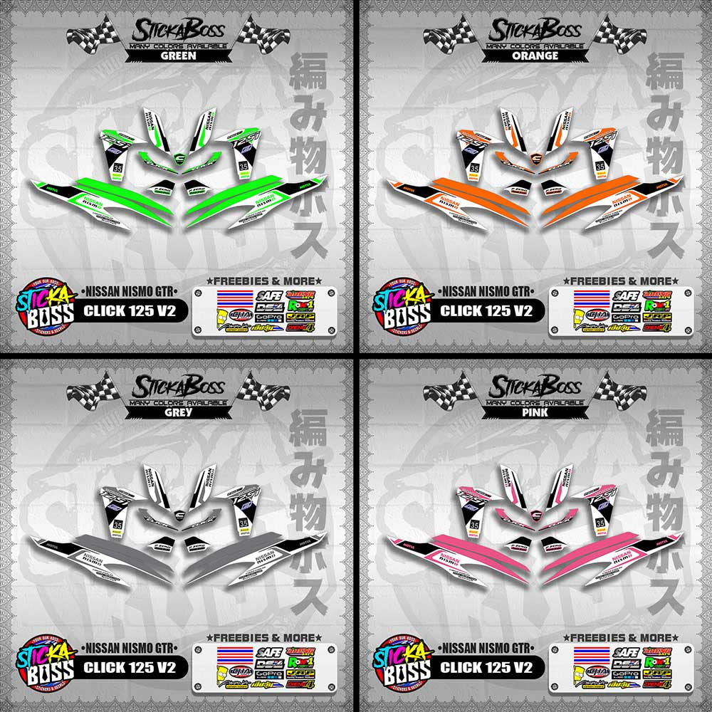 CLICK 125 V2 DECALS ( NISSAN NISMO GTR )【WITH FREEBIES】