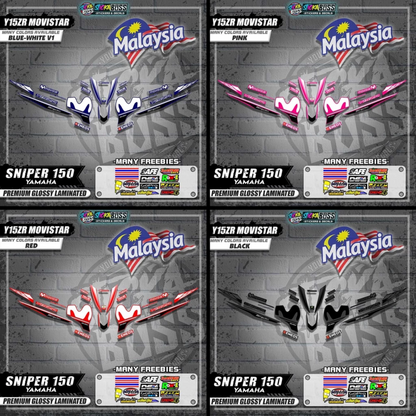 Sniper 150 Malaysian Decals ( Y15ZR MOVISTAR )【WITH FREEBIES】Malaysia Concept