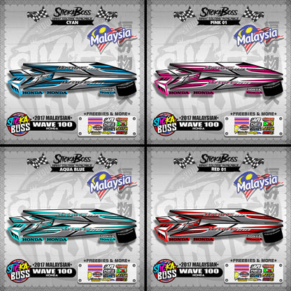 WAVE 100 ( 2017 MALAYSIAN STOCK DECALS )【WITH FREEBIES】