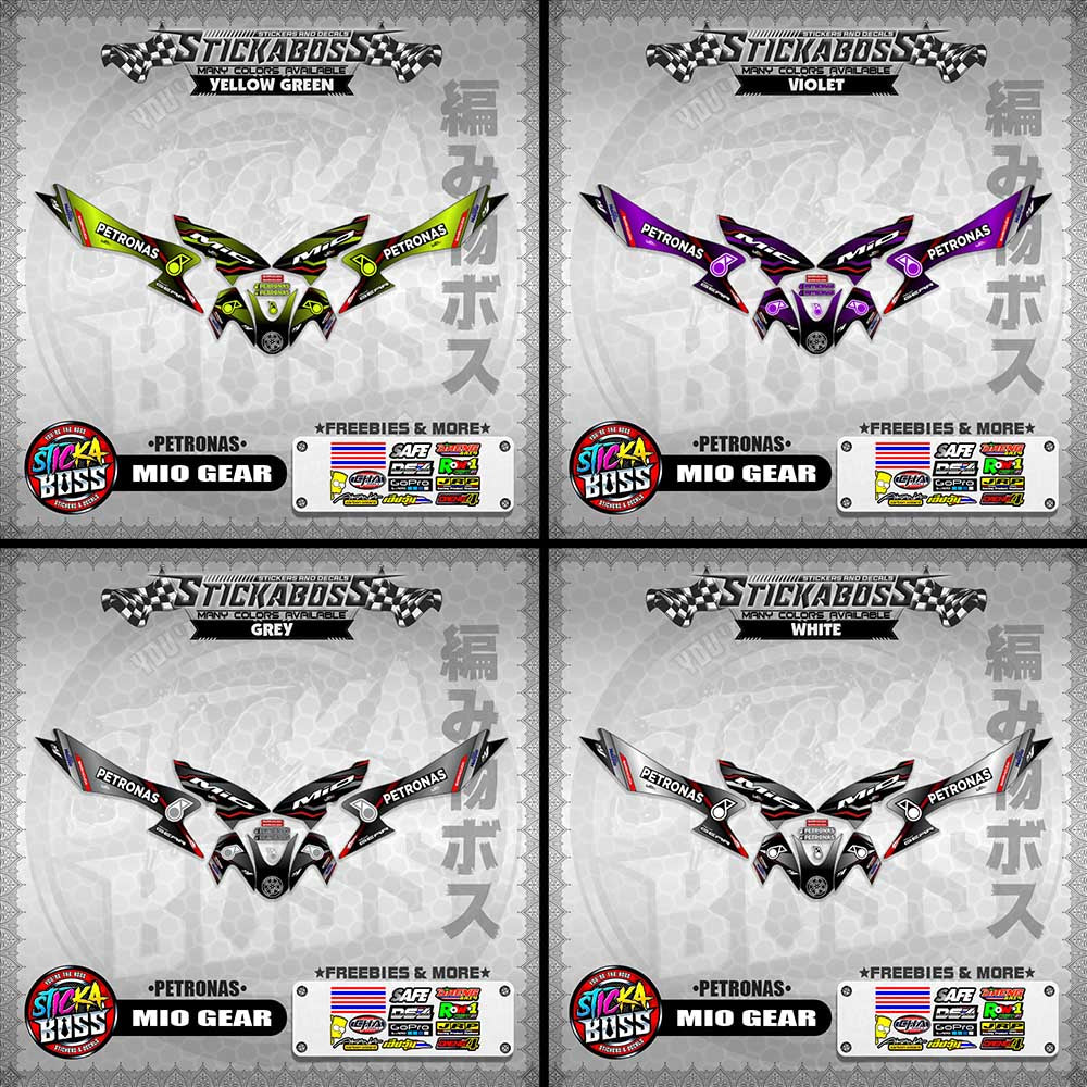 MIO GEAR STICKER DECALS ( PETRONAS )【WITH FREEBIES】