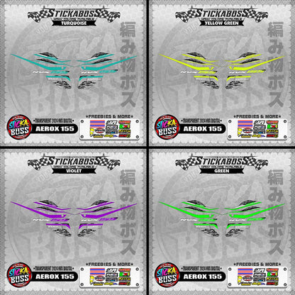 【PREMIUM UV PRINT】TRANSPARENT AEROX 155 DECALS ( 2024 NVX DIGITAL ) 【WITH FREEBIES】