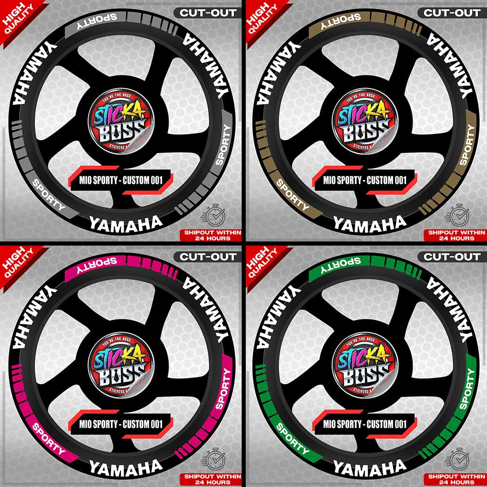 MIO SPORTY MAG STICKER SET ( 2 MAGS ) - CUSTOM 001 | VINYL WATERPROOF CUT-OUT DECALS