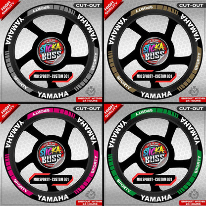 MIO SPORTY MAG STICKER SET ( 2 MAGS ) - CUSTOM 001 | VINYL WATERPROOF CUT-OUT DECALS