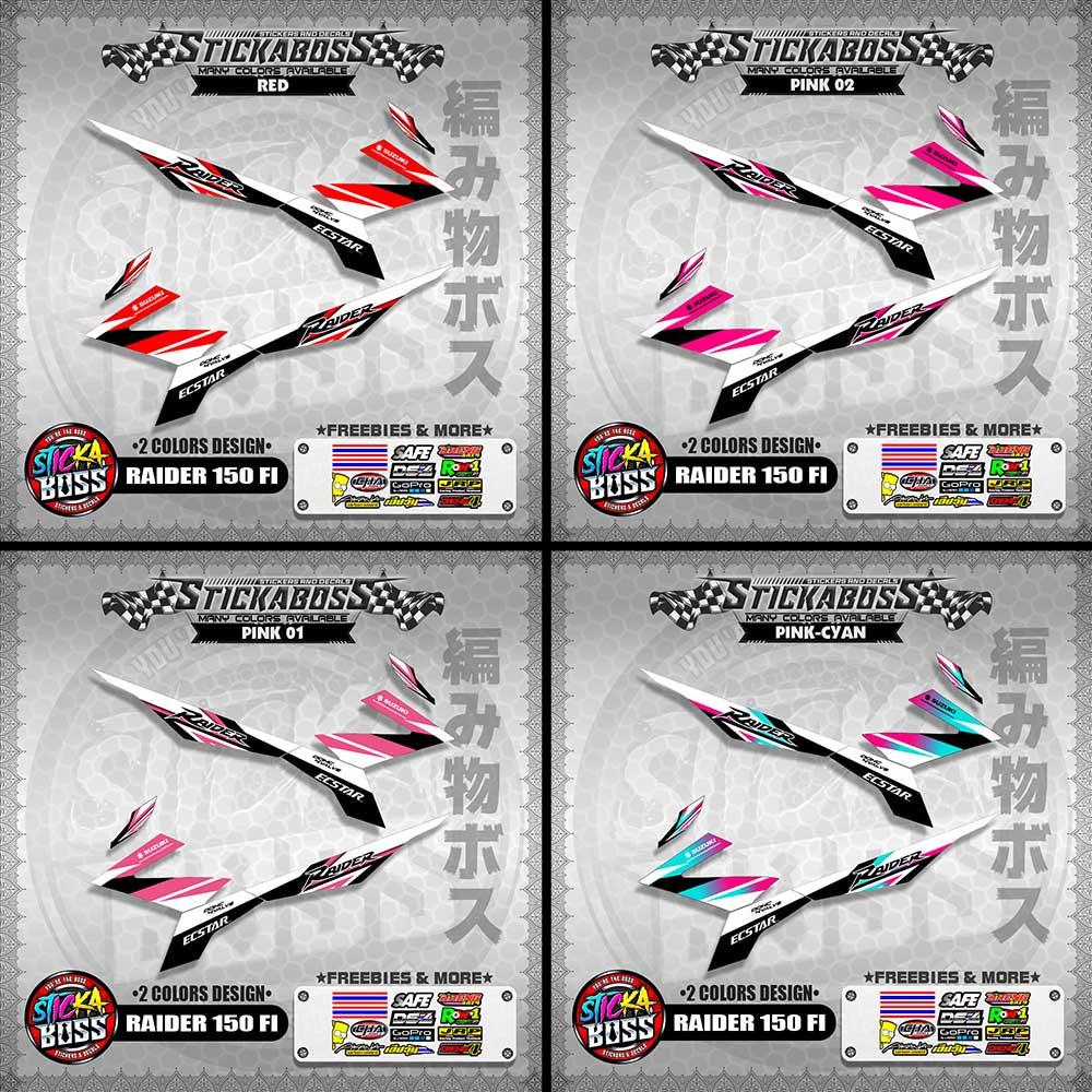 RAIDER 150 FI MALAYSIAN STICKER DECALS ( 2 COLORS DESIGN  )【WITH FREEBIES】