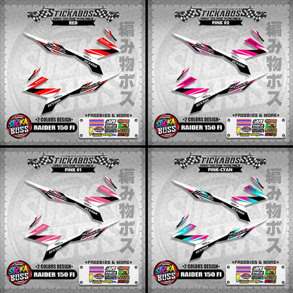 RAIDER 150 FI MALAYSIAN STICKER DECALS ( 2 COLORS DESIGN  )【WITH FREEBIES】