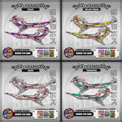 RAIDER 150 CARB STICKER DECALS ( LABUBU DESIGN )【WITH FREEBIES】