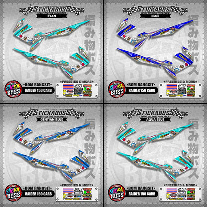 RAIDER 150 CARB INDO DECALS ( BOM RANGSIT )【WITH FREEBIES】