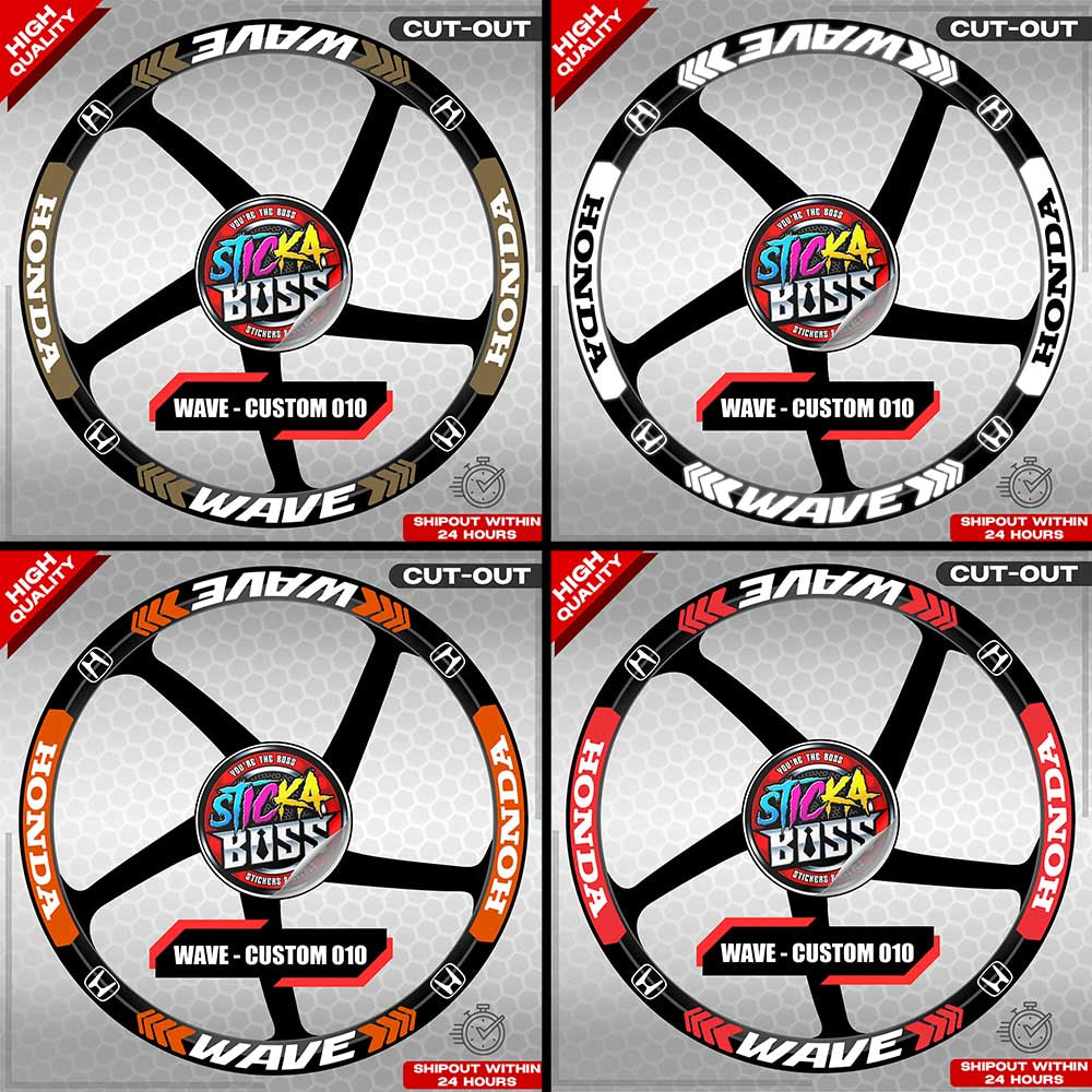 WAVE 110  / 125 MAG STICKER SET ( 2 MAGS ) - CUSTOM 010 | VINYL WATERPROOF CUT-OUT DECALS