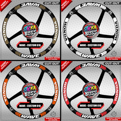 WAVE 110  / 125 MAG STICKER SET ( 2 MAGS ) - CUSTOM 010 | VINYL WATERPROOF CUT-OUT DECALS