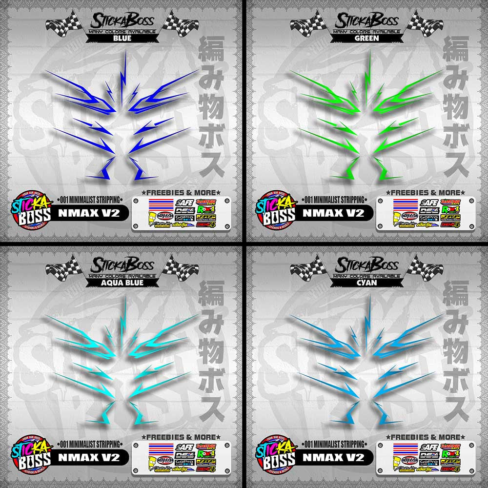 NMAX V2 DECALS ( 001 MINIMALIST STRIPPING )【WITH FREEBIES】