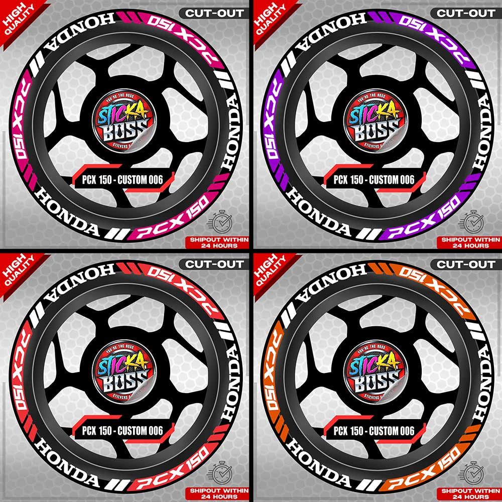 PCX 150 MAG STICKER SET ( 2 MAGS ) - CUSTOM 006 | VINYL WATERPROOF CUT-OUT DECALS