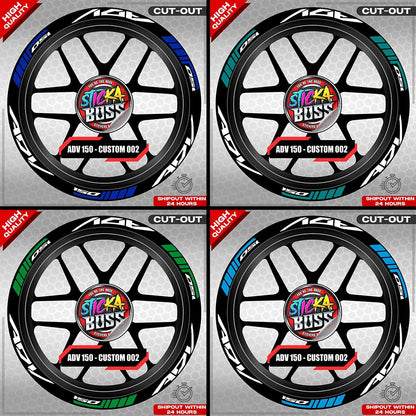 ADV 150 MAG STICKER SET ( 2 MAGS ) - CUSTOM 002 | VINYL WATERPROOF CUT-OUT DECALS