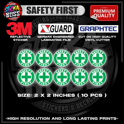 SAFETY FIRST | 3M REFLECTIVE STICKER | PREMIUM LAMINATED【PREMIUM QUALITY】