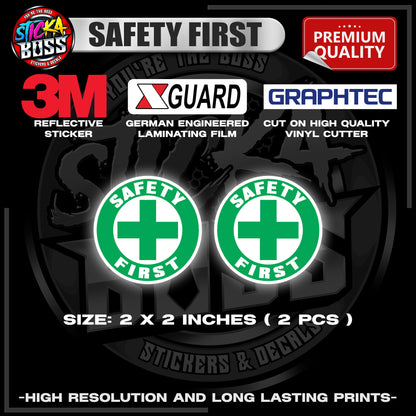 SAFETY FIRST | 3M REFLECTIVE STICKER | PREMIUM LAMINATED【PREMIUM QUALITY】