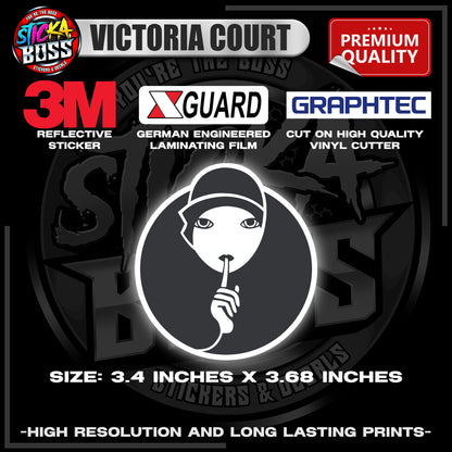 VICTORIA COURT | 2 PCS  | 3M REFLECTIVE STICKER | PREMIUM LAMINATED【PREMIUM QUALITY】