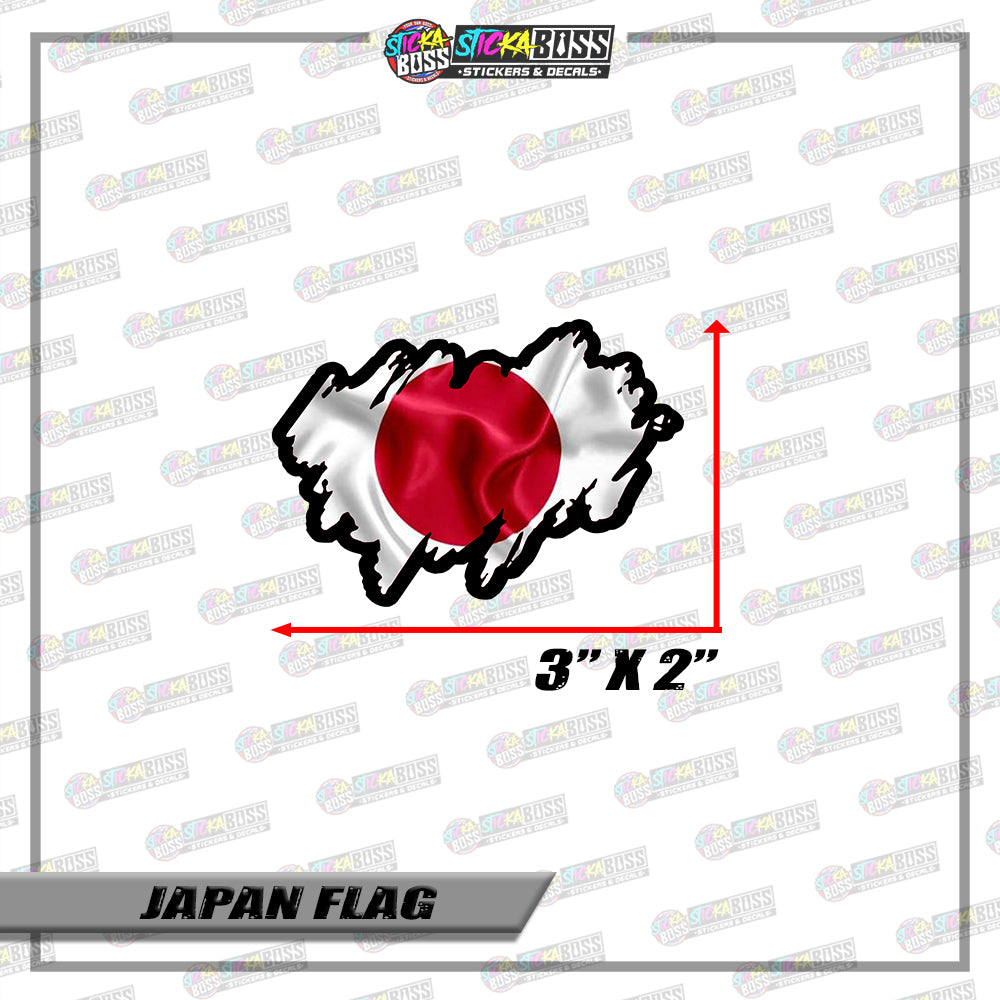 JAPAN FLAG STICKER | VINYL WATERPROOF STICKER |【PRINTED】