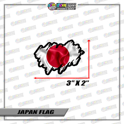 JAPAN FLAG STICKER | VINYL WATERPROOF STICKER |【PRINTED】