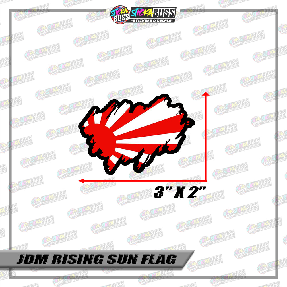 JDM RISING SUN FLAG STICKER | VINYL WATERPROOF STICKER |【PRINTED】