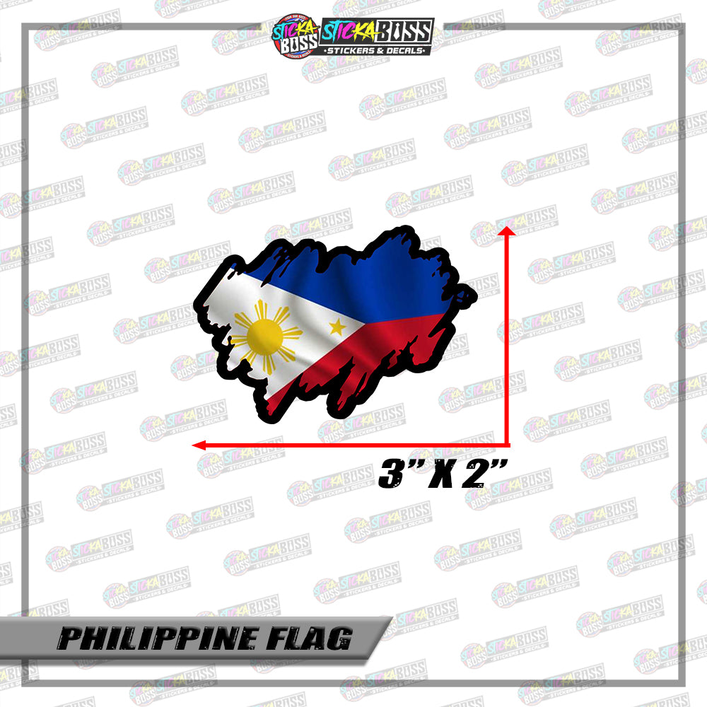 PHILIPPINE FLAG STICKER | VINYL WATERPROOF STICKER |【PRINTED】