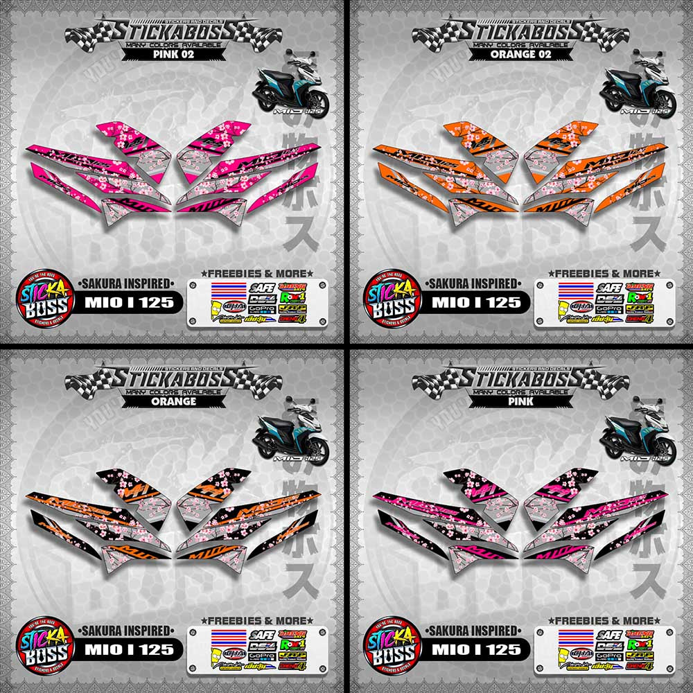 MIO I 125 STICKER DECALS ( SAKURA INSPIRED )【WITH FREEBIES】