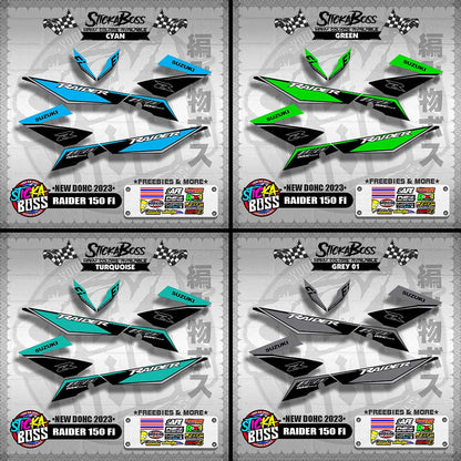 RAIDER 150 Fi DECALS ( NEW DOHC 2023 )【WITH FREEBIES】