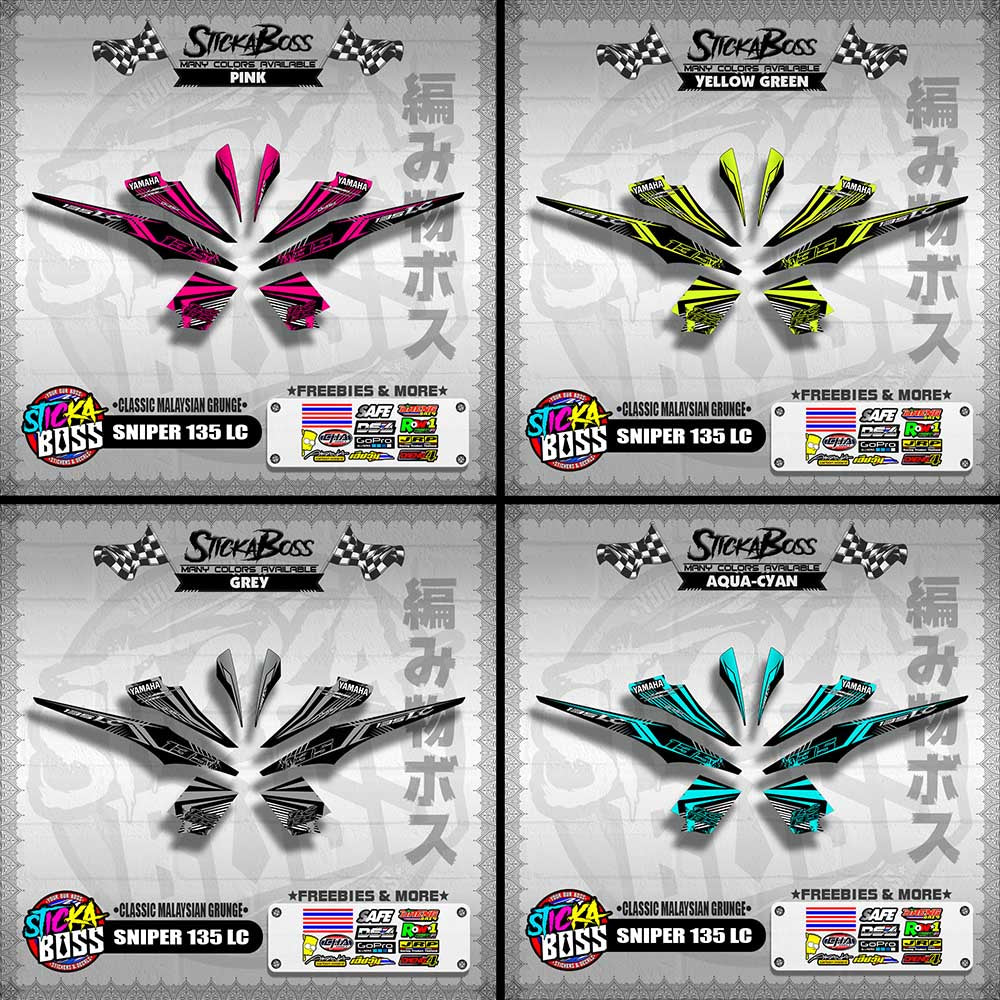 SNIPER 135 LC DECALS ( CLASSIC MALAYSIAN GRUNGE )【WITH FREEBIES】