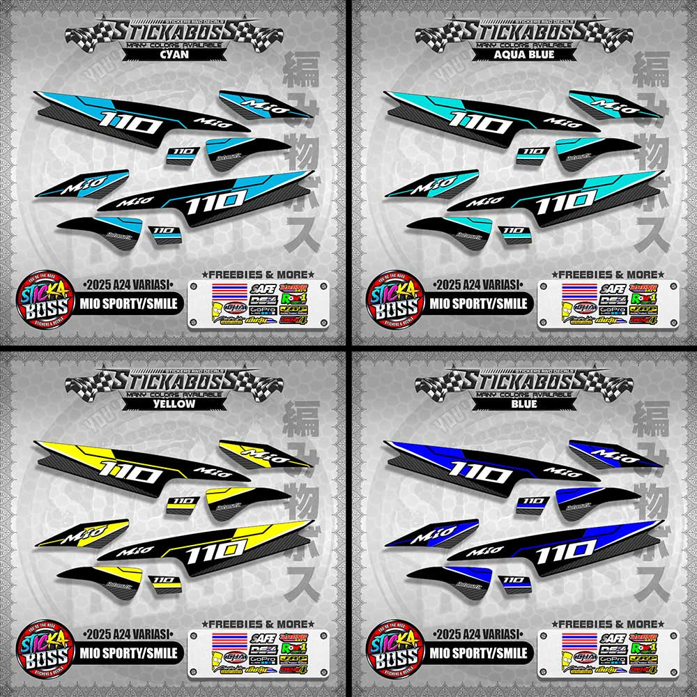 MIO SPORTY/SMILE INDO STICKER DECALS ( 2025 A24 VARIASI )【WITH FREEBIES】