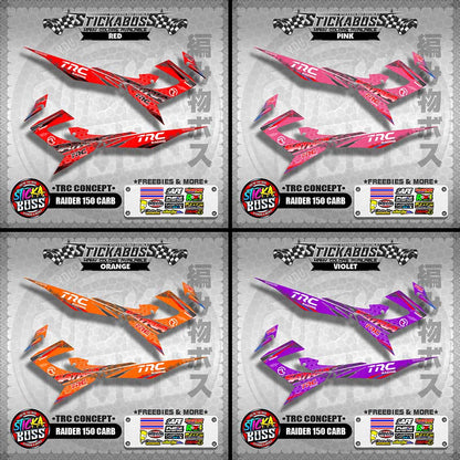 RAIDER 150 CARB STICKER DECALS ( TRC CONCEPT SATRIA )【WITH FREEBIES】