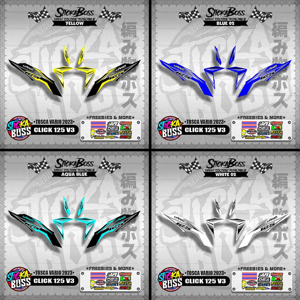 CLICK 125 V3 DECALS ( TOSCA VARIO 2023 )【WITH FREEBIES】