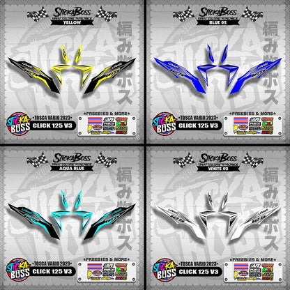 CLICK 125 V3 DECALS ( TOSCA VARIO 2023 )【WITH FREEBIES】