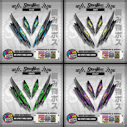 MIO SPORTY / SMILE / GRAVIS DECALS ( NEW HOTWHEELS )