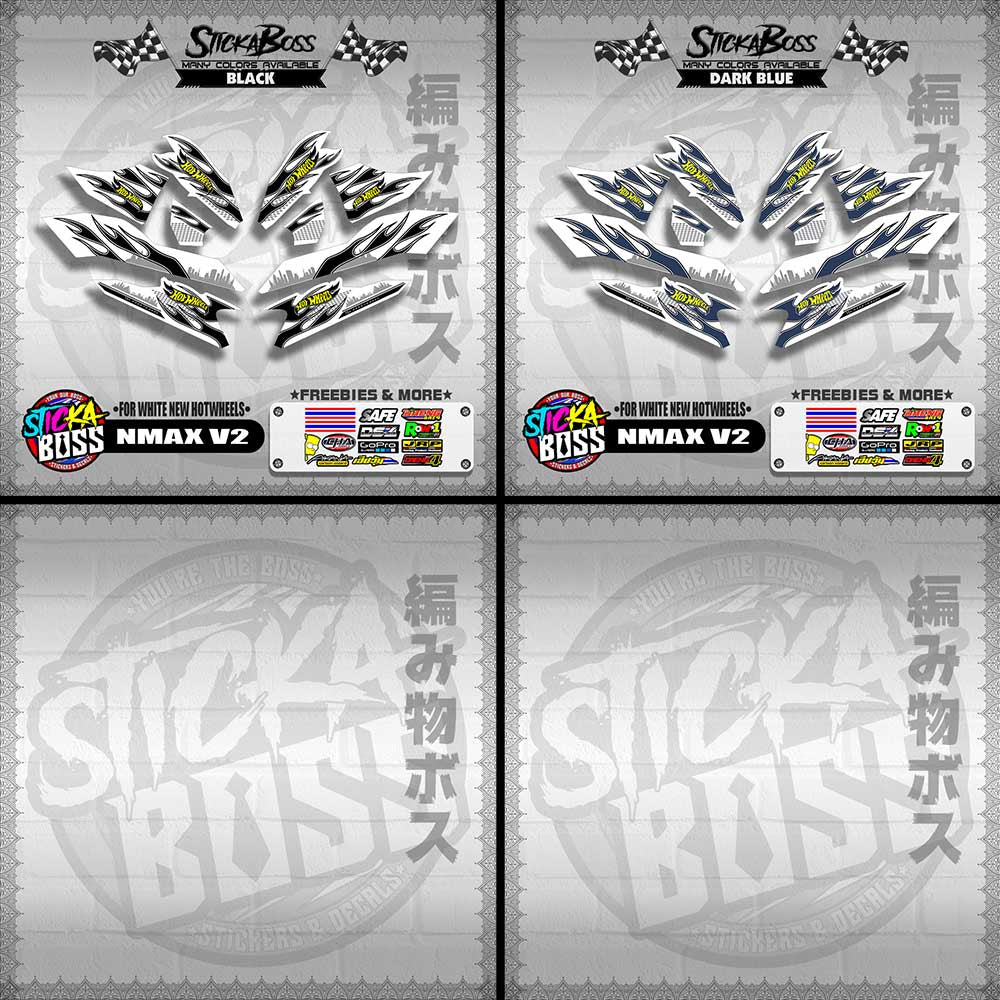 NMAX V2 DECALS ( FOR WHITE NEW HOTWHEELS )【WITH FREEBIES】