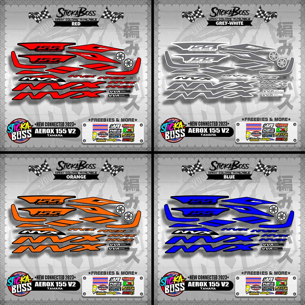 AEROX 155 V2 DECALS ( NEW CONNECTED 2023 )【WITH FREEBIES】