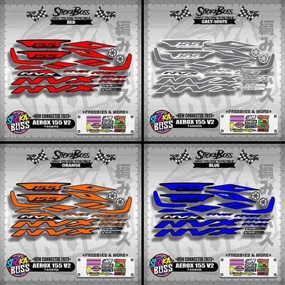 AEROX 155 V2 DECALS ( NEW CONNECTED 2023 )【WITH FREEBIES】