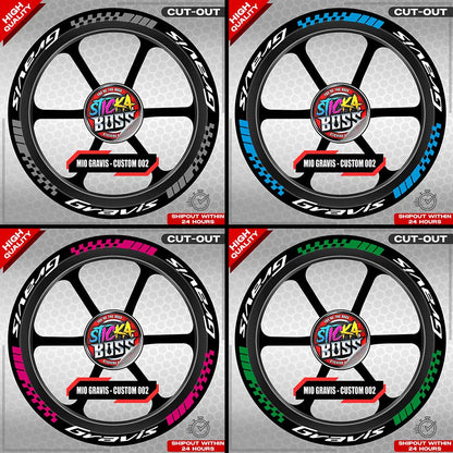 MIO GRAVIS MAG STICKER SET ( 2 MAGS ) - CUSTOM 002 | VINYL WATERPROOF CUT-OUT DECALS