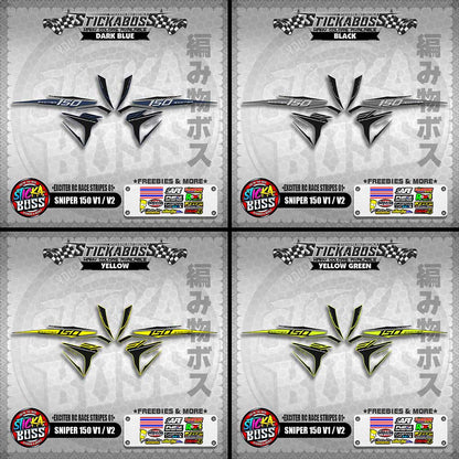 SNIPER 150 V1 / V2 DECALS ( EXCITER RC RACE STRIPES 01 )【WITH FREEBIES】