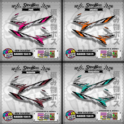 RAIDER 150 FI DECALS ( NEW 2024 R150 )【WITH FREEBIES】