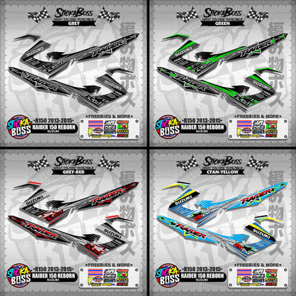 RAIDER 150 REBORN STOCK DECALS ( R150 2013 - 2015 )【WITH FREEBIES】