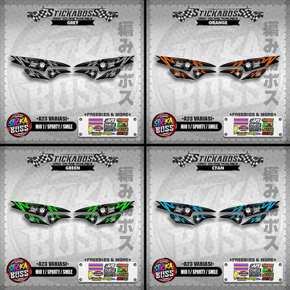 MIO 1 / SPORTY / SMILE INDO STICKER DECALS (A23 VARIASI)【WITH FREEBIES】