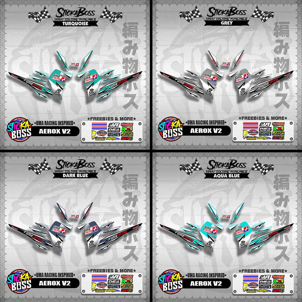 AEROX V2 DECALS ( UMA RACING INSPIRED )【WITH FREEBIES】