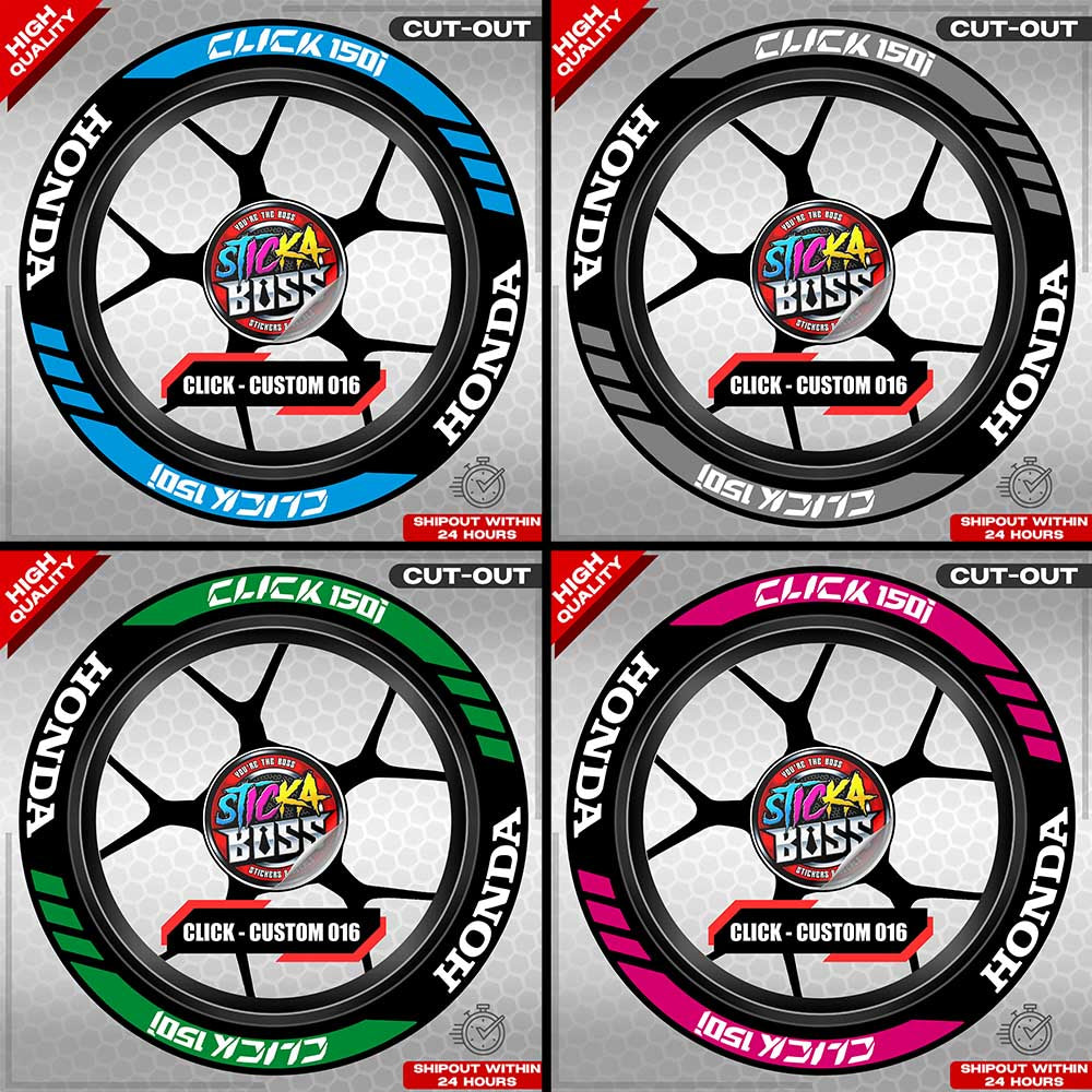 CLICK 150 MAG STICKER SET ( 2 MAGS ) - CUSTOM 016 | VINYL WATERPROOF CUT-OUT DECALS