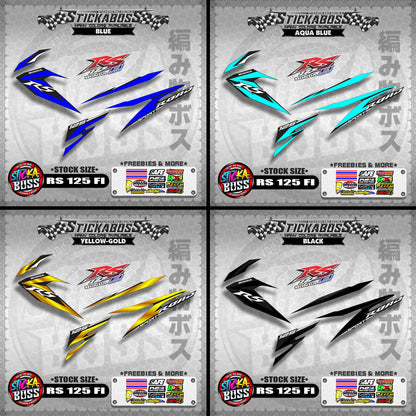 RS 125 FI Stock Decals (STOCK SIZE)【PREMIUM GLOSSY LAMINATED】