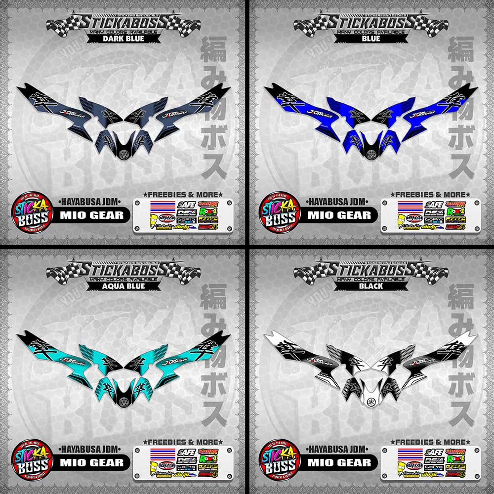 MIO GEAR STICKER DECALS ( HAYABUSA JDM )【WITH FREEBIES】