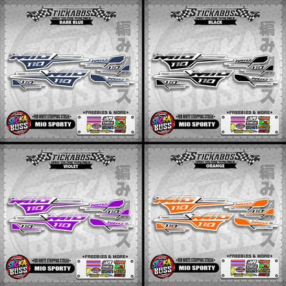 MIO SPORTY THAI CONCEPT STICKER DECALS ( FOR WHITE STRIPPING STREAK )【WITH FREEBIES】