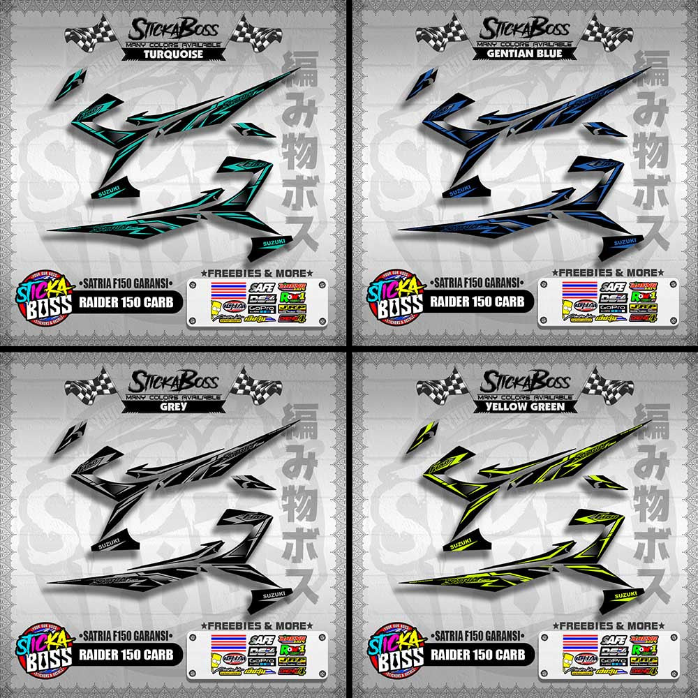 RAIDER 150 CARB DECALS ( SATRIA F150 GARANSI )【WITH FREEBIES】