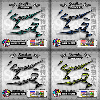 RAIDER 150 CARB DECALS ( SATRIA F150 GARANSI )【WITH FREEBIES】